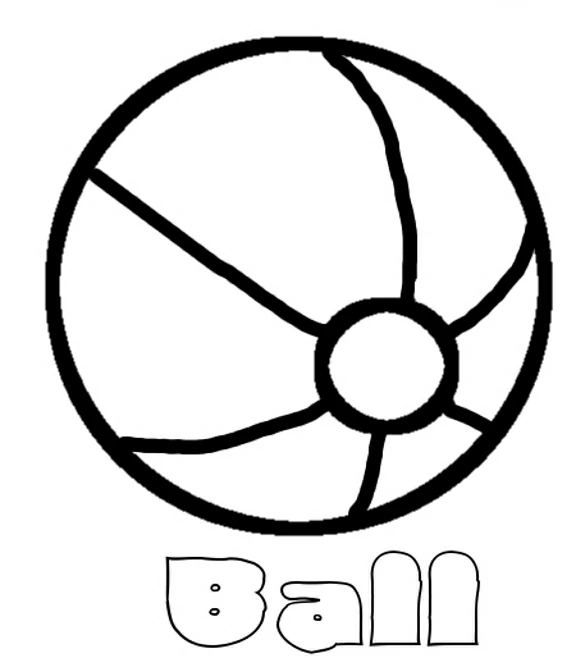 Free printable Beach ball coloring page #169164 from Objects collection