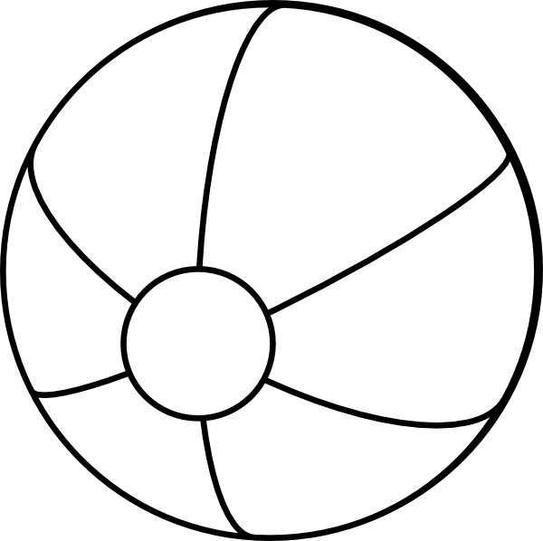 Free printable Beach ball coloring page #169165 from Objects collection