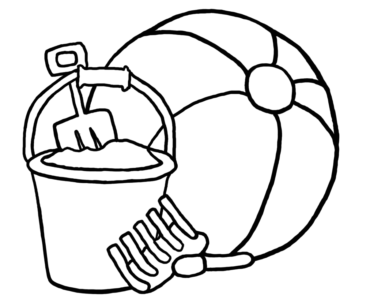 Free printable Beach ball coloring page #169168 from Objects collection