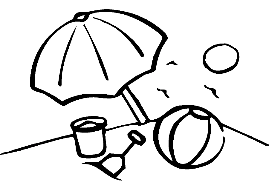 Free printable Beach ball coloring page #169171 from Objects collection