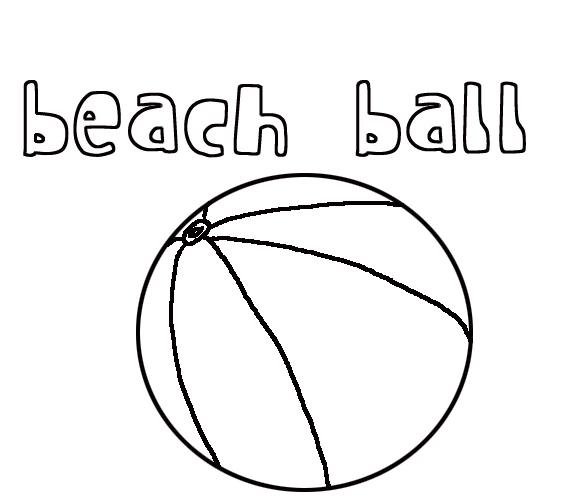 Free printable Beach ball coloring page #169180 from Objects collection