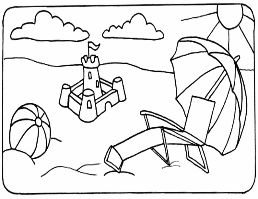 Free printable Beach ball coloring page #169182 from Objects collection