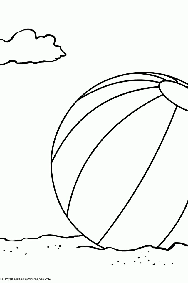 Free printable Beach ball coloring page #169184 from Objects collection