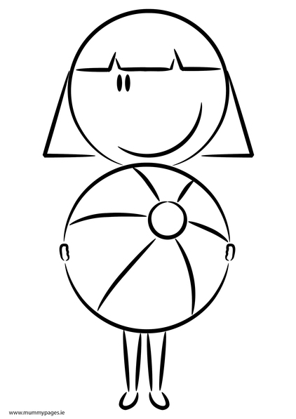 Free printable Beach ball coloring page #169203 from Objects collection