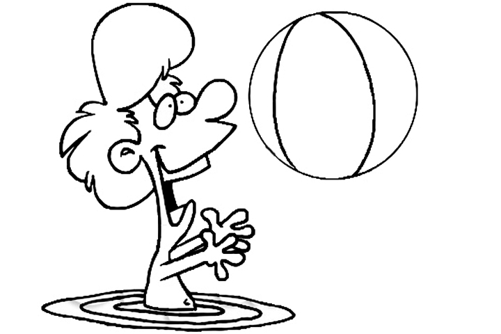 Free printable Beach ball coloring page #169204 from Objects collection