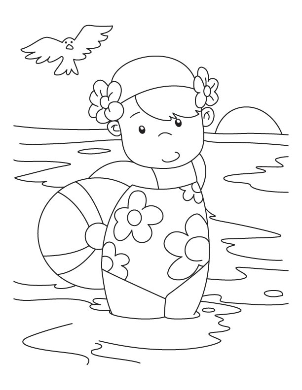 Free printable Beach ball coloring page #169208 from Objects collection