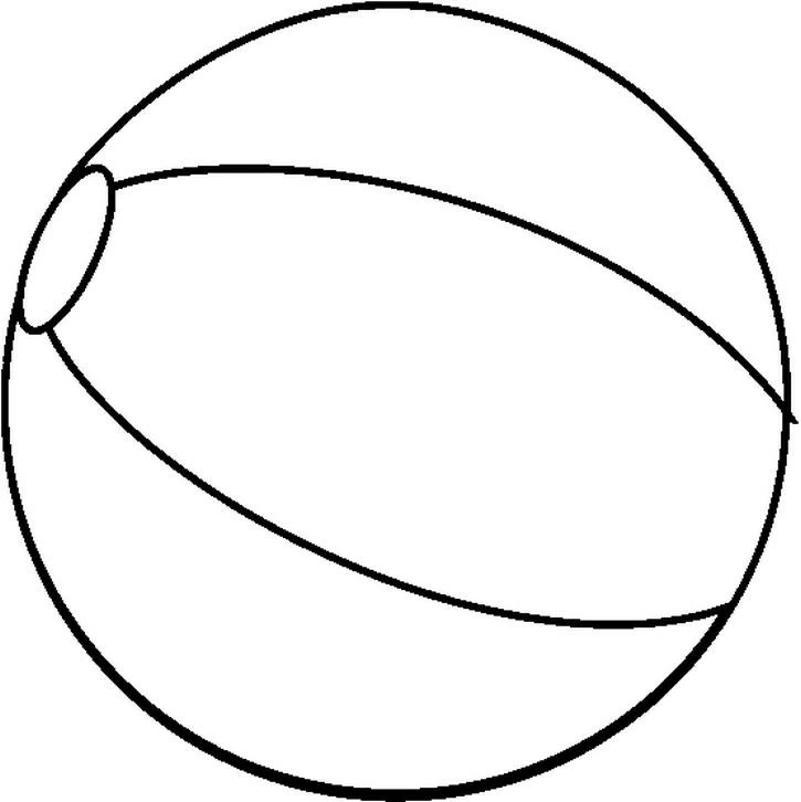 Free printable Beach ball coloring page #169222 from Objects collection