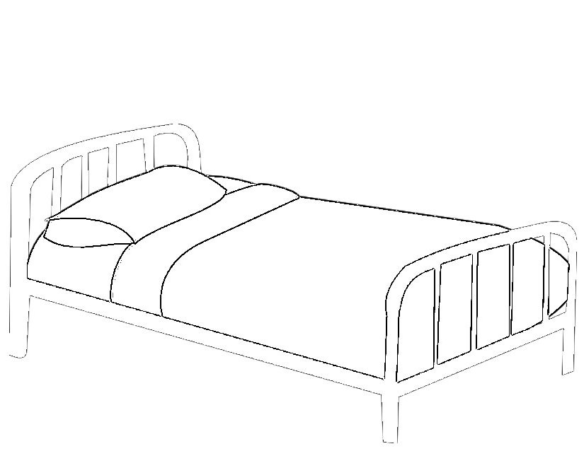Free printable Bed coloring page #167823 from Objects collection