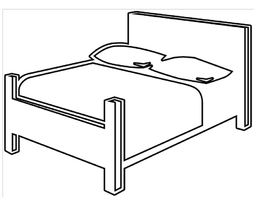 Free printable Bed coloring page #167825 from Objects collection