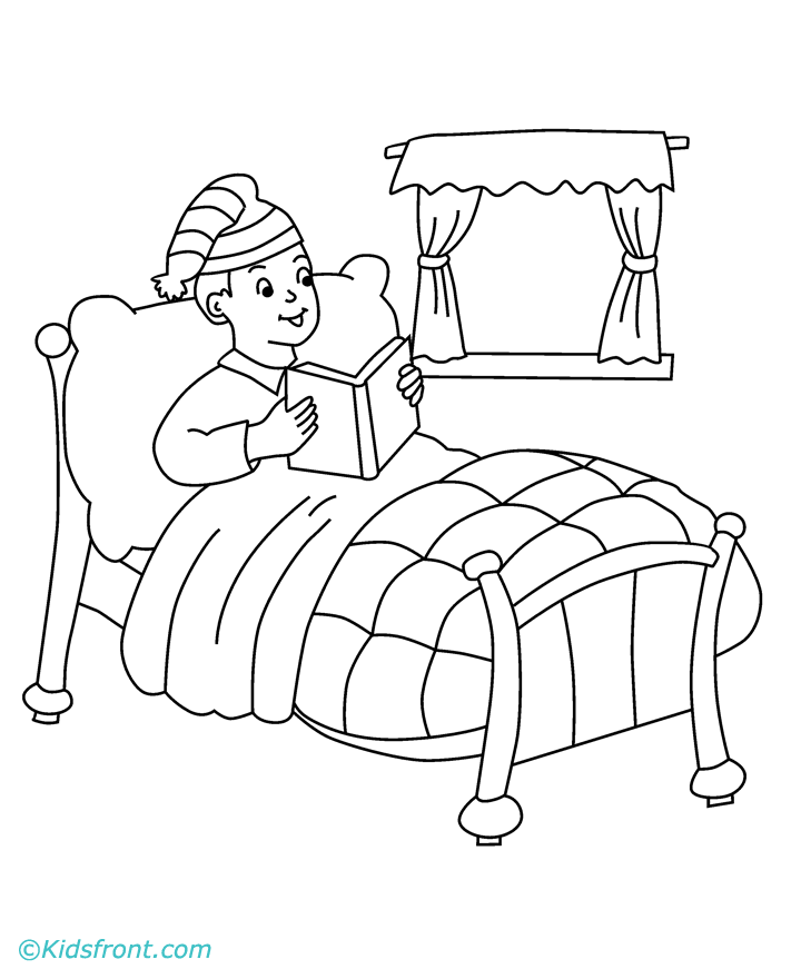 Free printable Bed coloring page #168125 from Objects collection