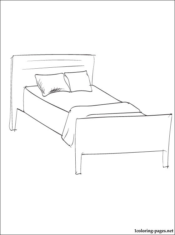 Free printable Bed coloring page #168138 from Objects collection