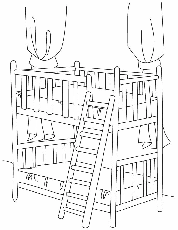Free printable Bed coloring page #168143 from Objects collection