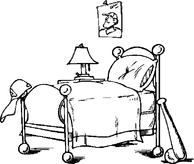 Free printable Bed coloring page #168146 from Objects collection