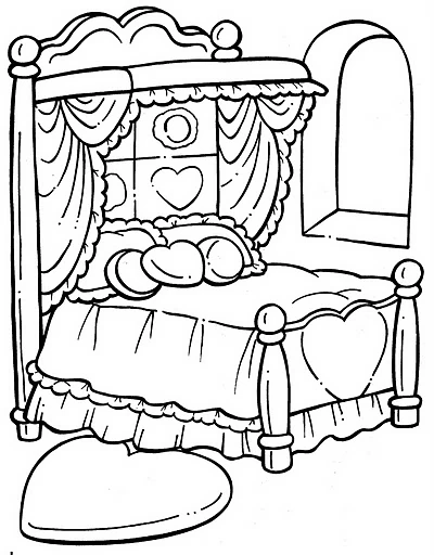 Free printable Bed coloring page #168173 from Objects collection