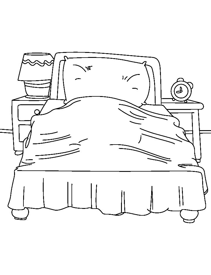 Free printable Bed coloring page #168223 from Objects collection