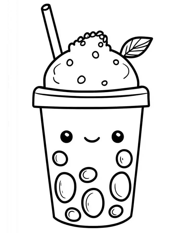 Free printable Bubble Tea coloring page #221511 from Objects collection