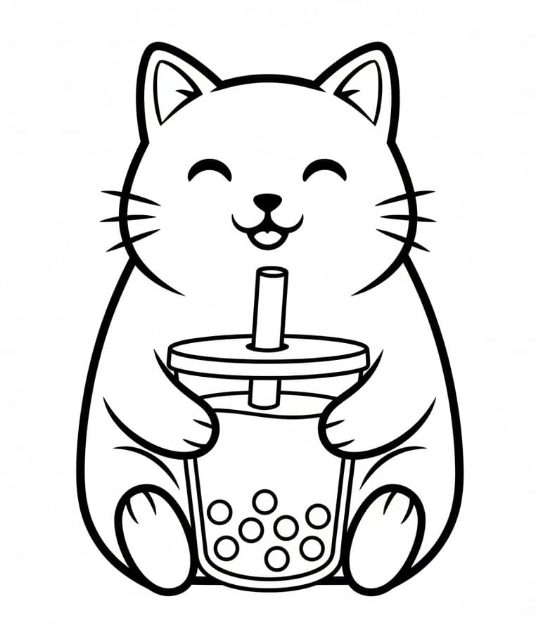 Free printable Bubble Tea coloring page #221517 from Objects collection