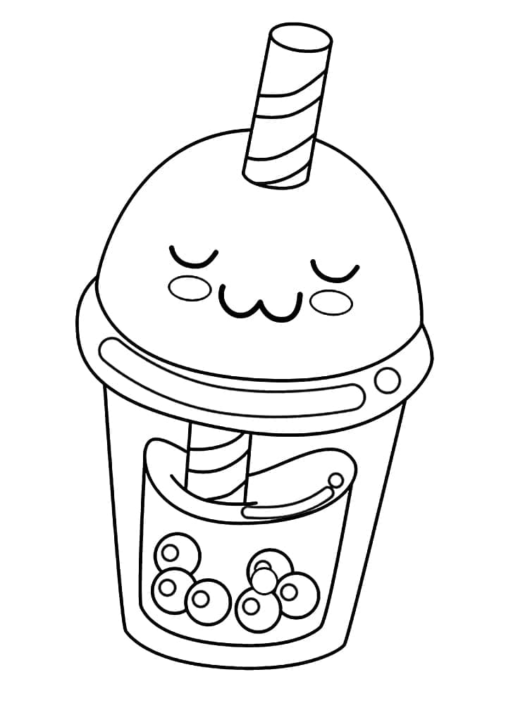 Free printable Bubble Tea coloring page #221525 from Objects collection