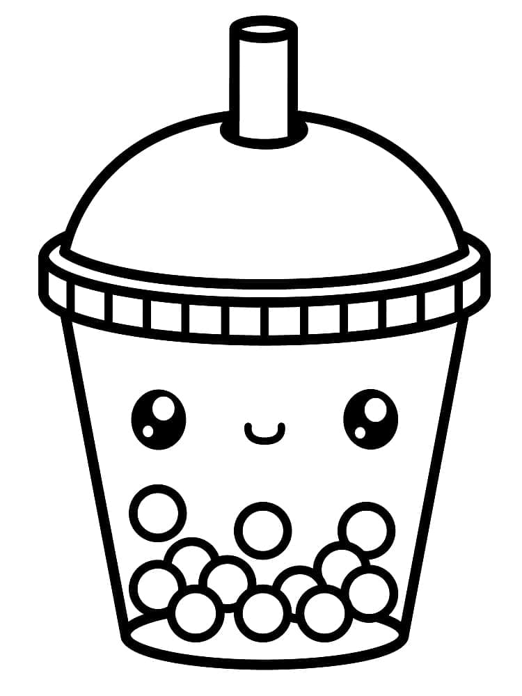 Free printable Bubble Tea coloring page #221537 from Objects collection