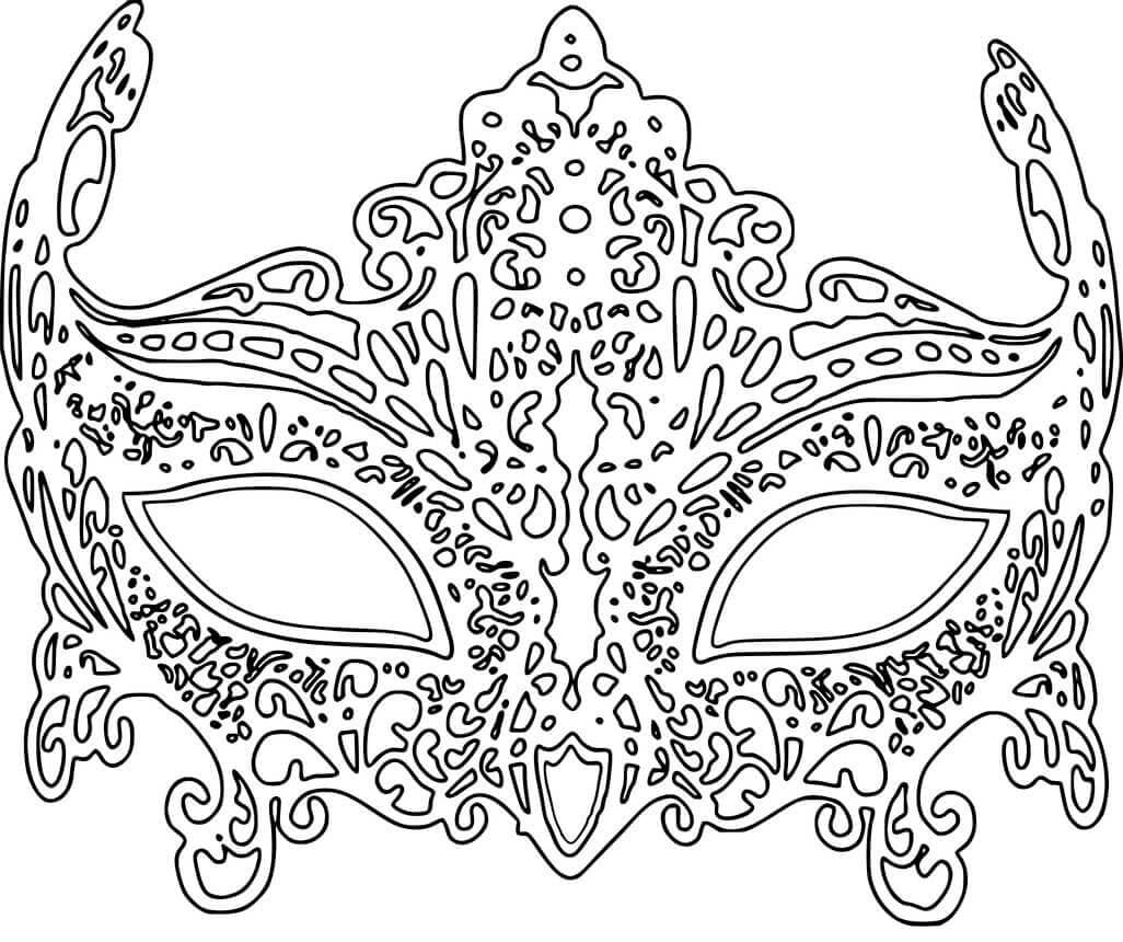 Free printable Carnival Mask coloring page #216558 from Objects collection
