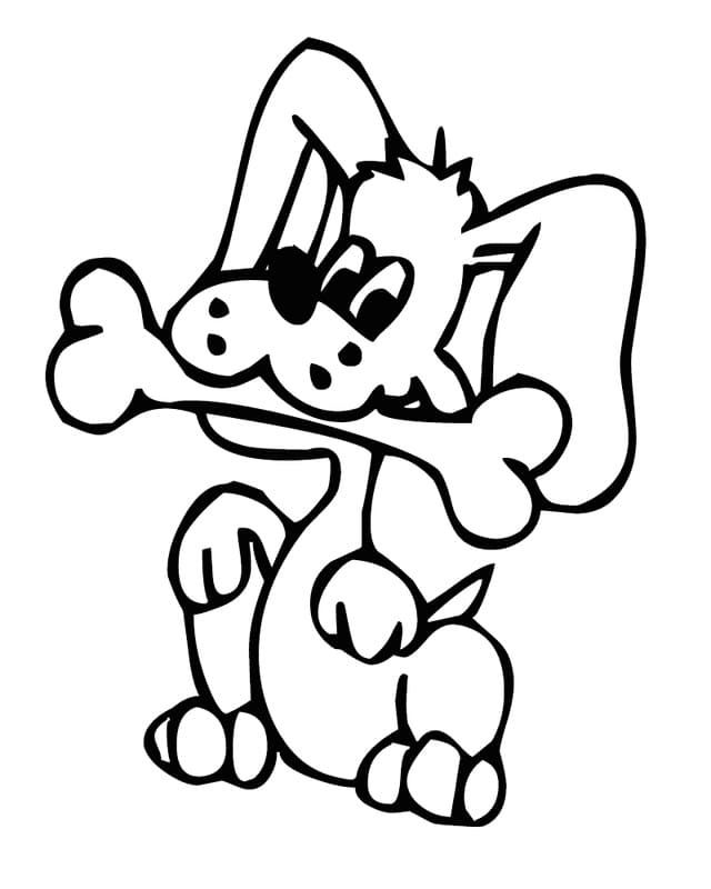 Free printable Dog Bone coloring page #189698 from Objects collection