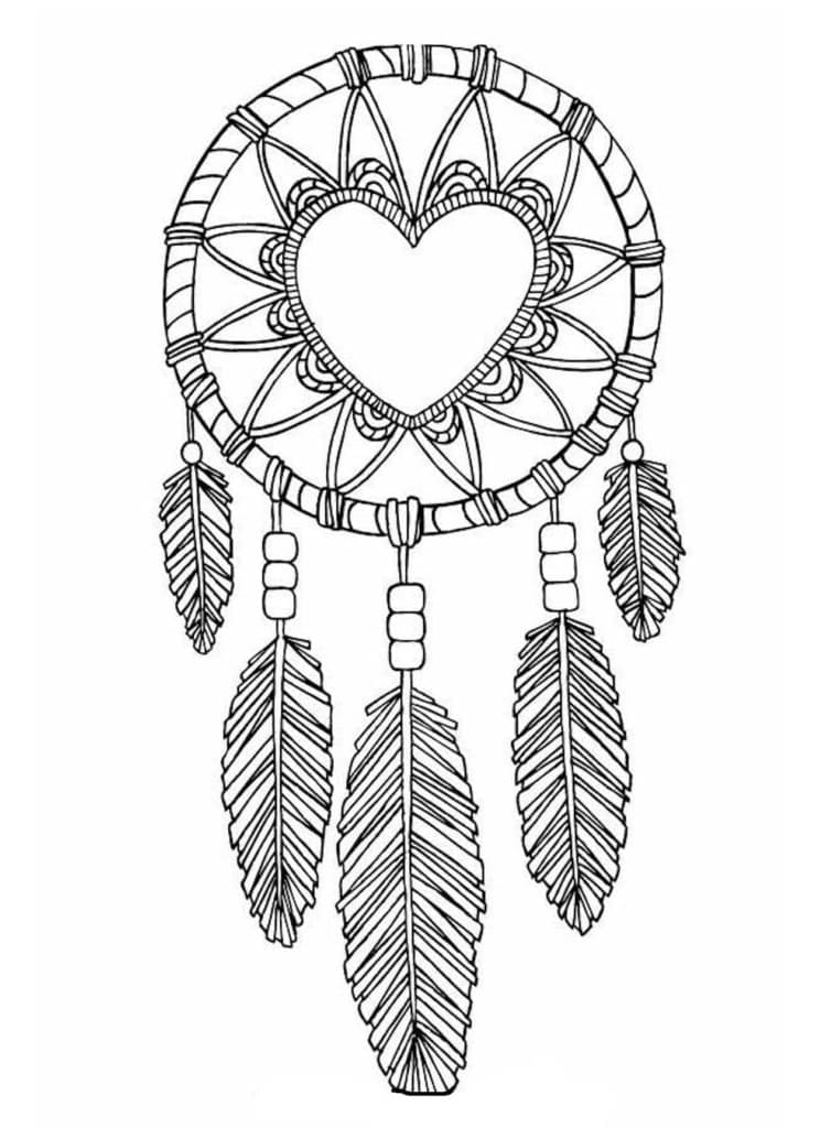 Free printable Dreamcatcher coloring page #207643 from Objects collection