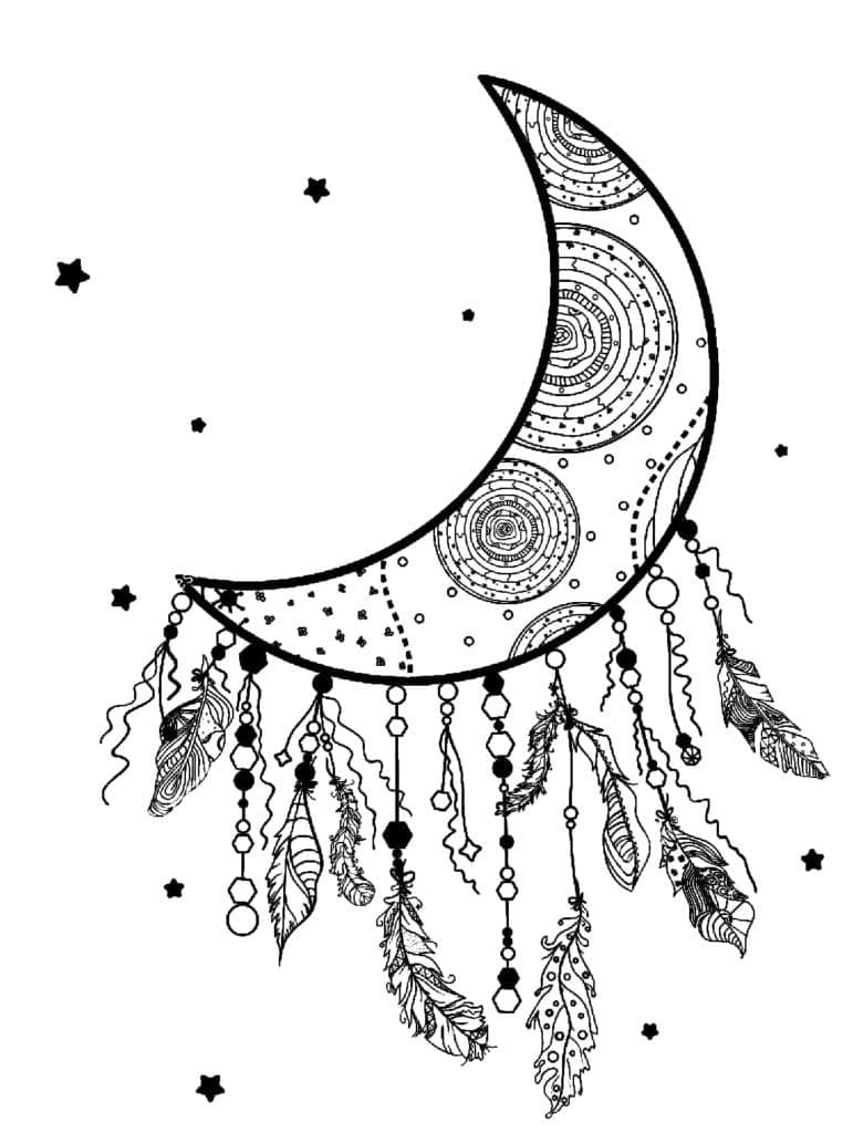 Free printable Dreamcatcher coloring page #207645 from Objects collection