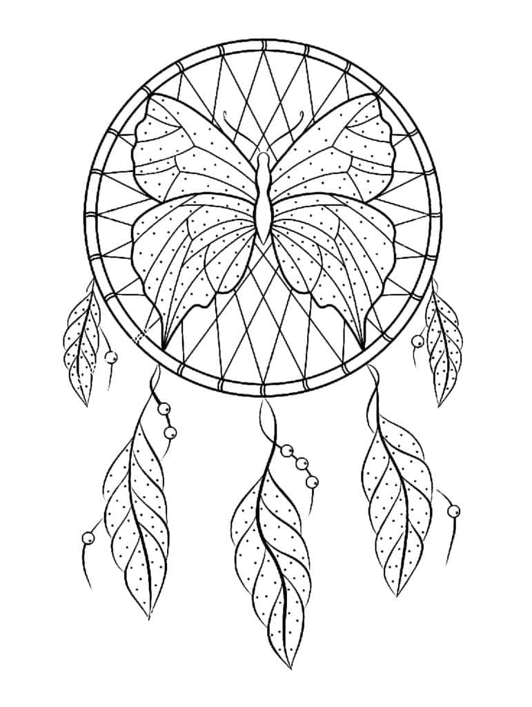 Free printable Dreamcatcher coloring page #207656 from Objects collection