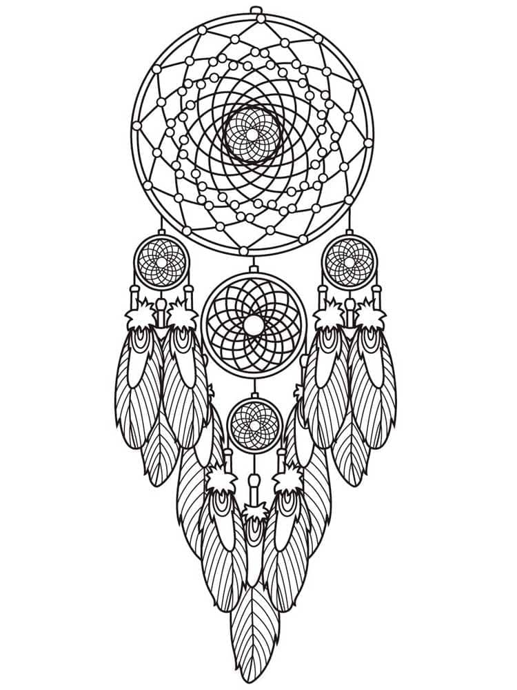 Free printable Dreamcatcher coloring page #207660 from Objects collection
