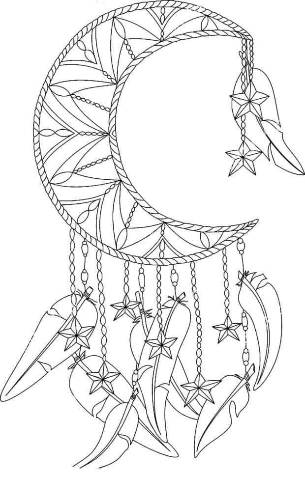 Free printable Dreamcatcher coloring page #207662 from Objects collection