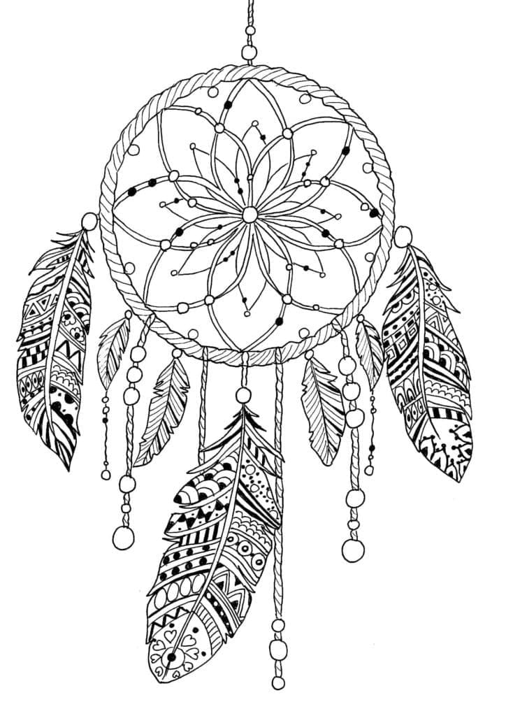 Free printable Dreamcatcher coloring page #207671 from Objects collection