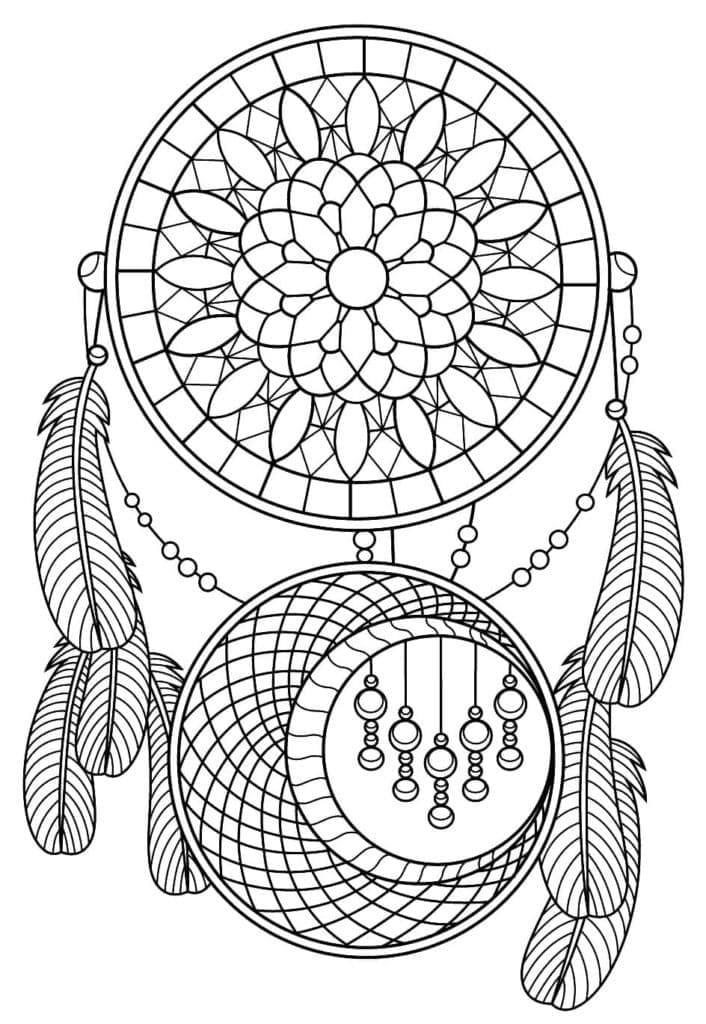 Free printable Dreamcatcher coloring page #207673 from Objects collection