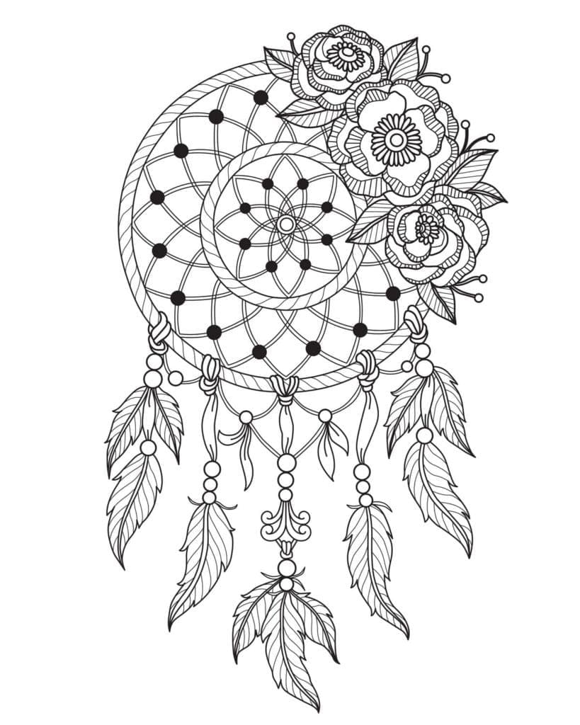 Free printable Dreamcatcher coloring page #207679 from Objects collection