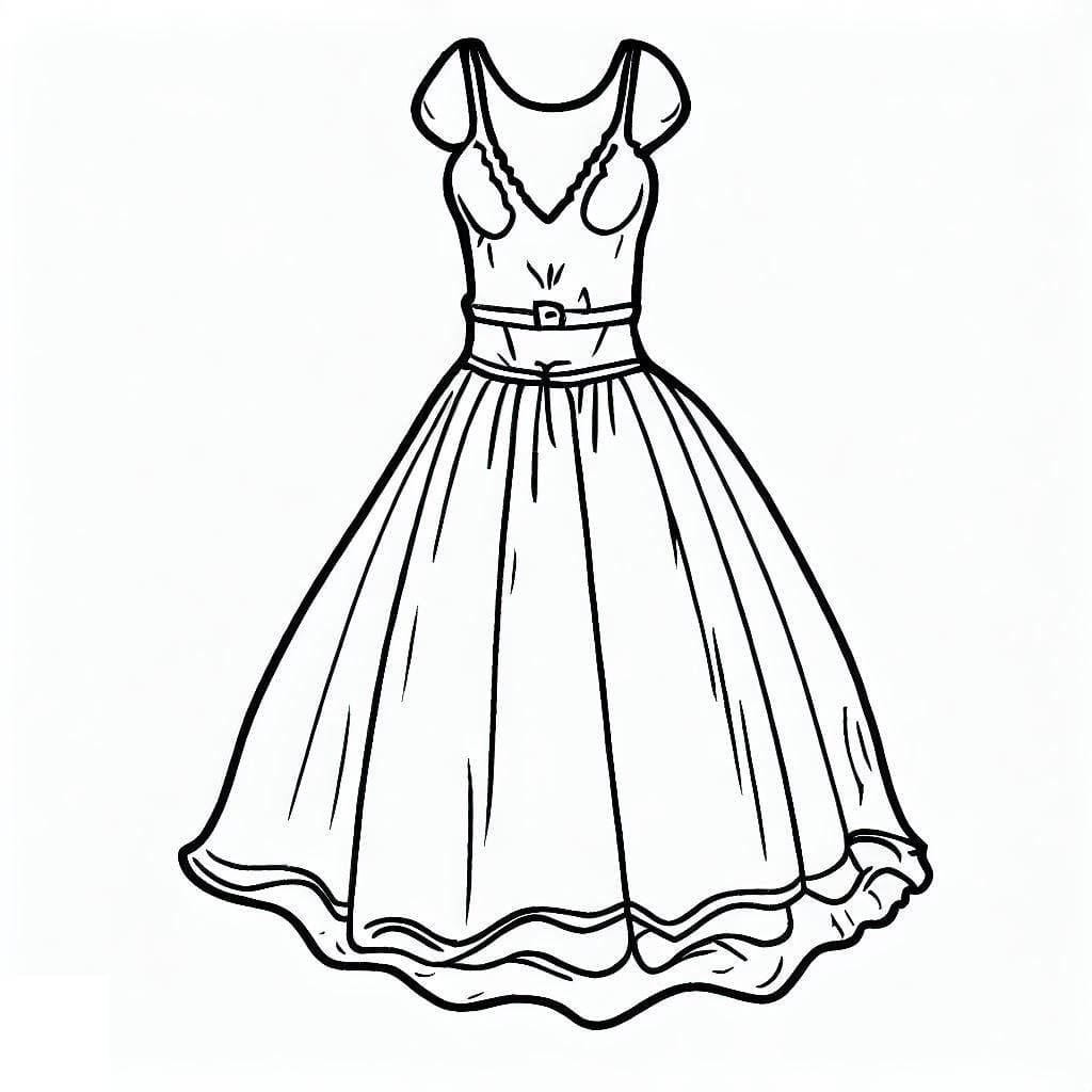 Free printable Dress coloring page #186184 from Objects collection