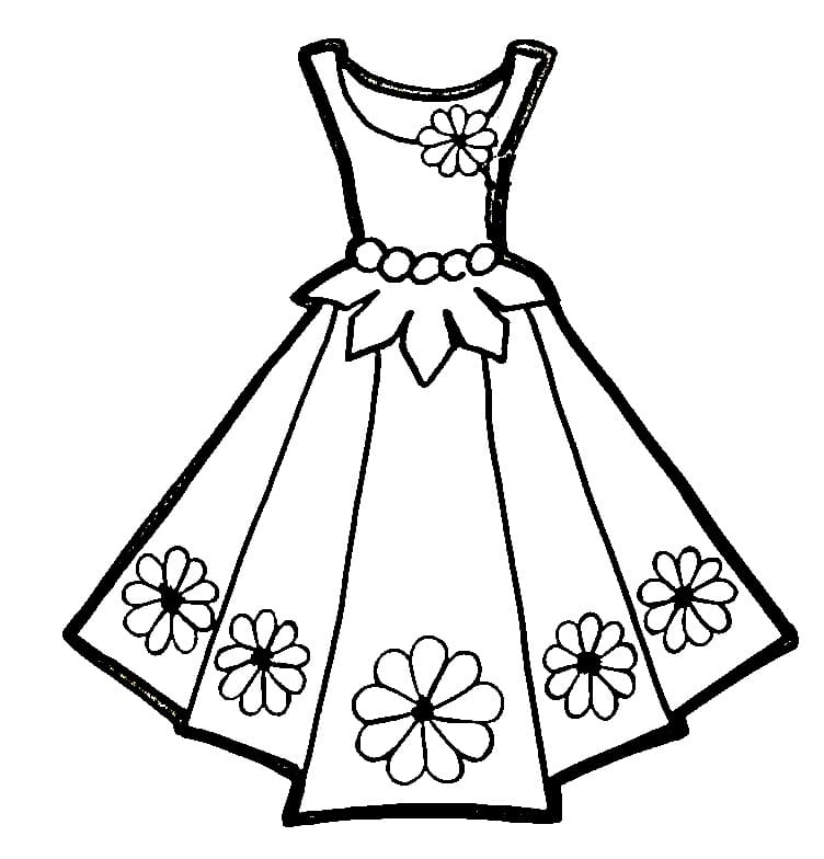 Free printable Dress coloring page #186193 from Objects collection