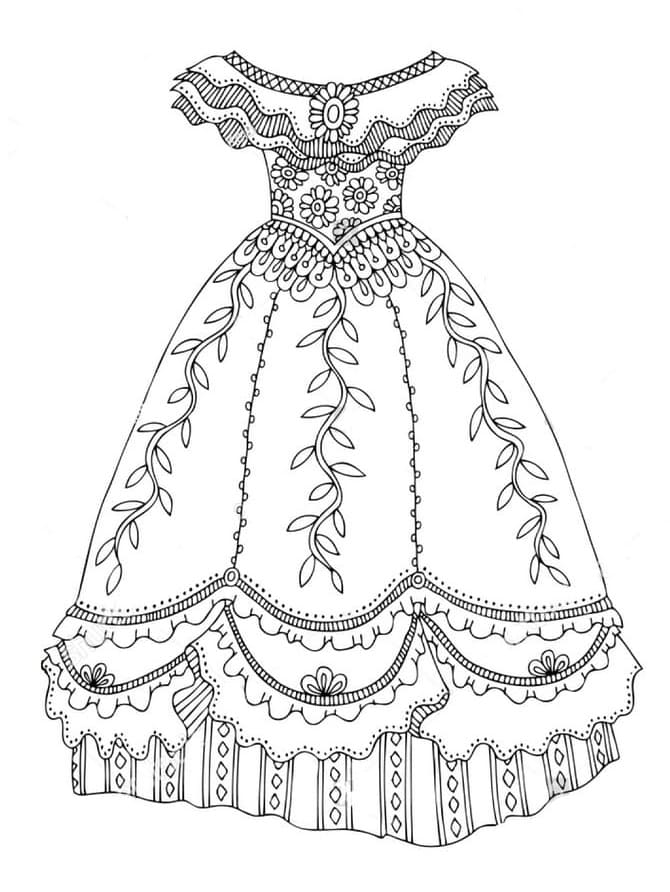 Free printable Dress coloring page #186198 from Objects collection