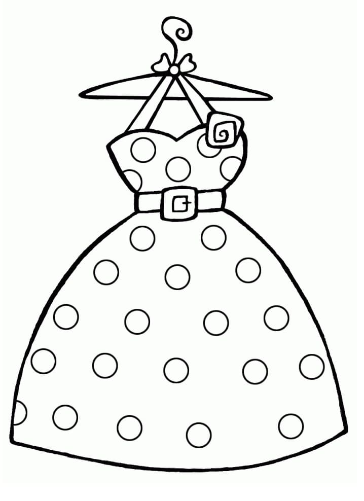 Free printable Dress coloring page #186207 from Objects collection
