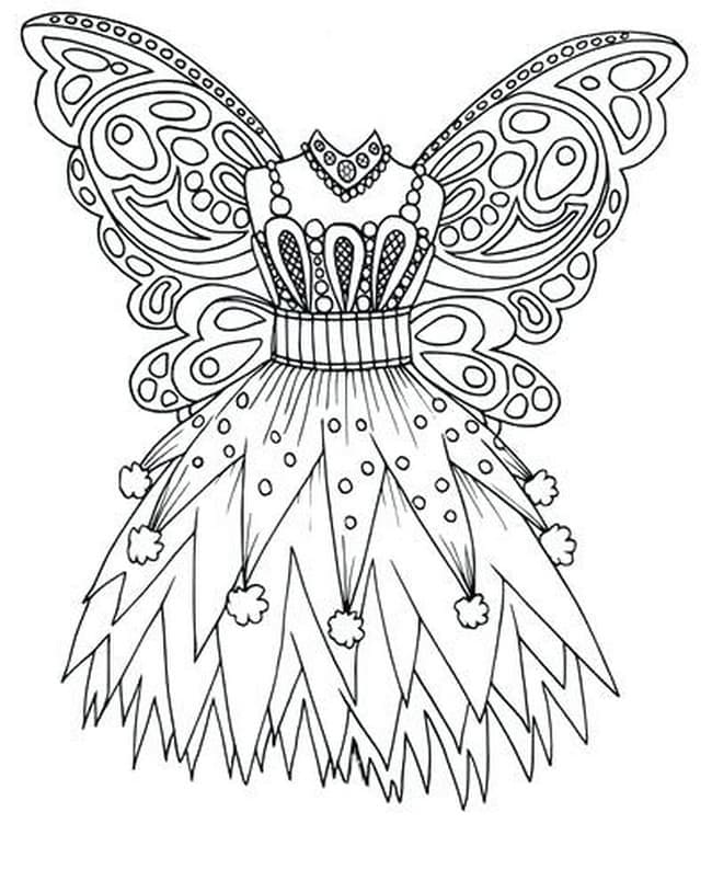 Free printable Dress coloring page #186209 from Objects collection