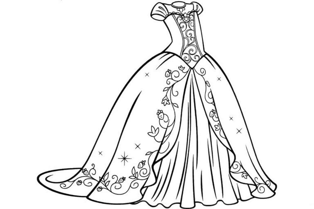 Free printable Dress coloring page #186227 from Objects collection