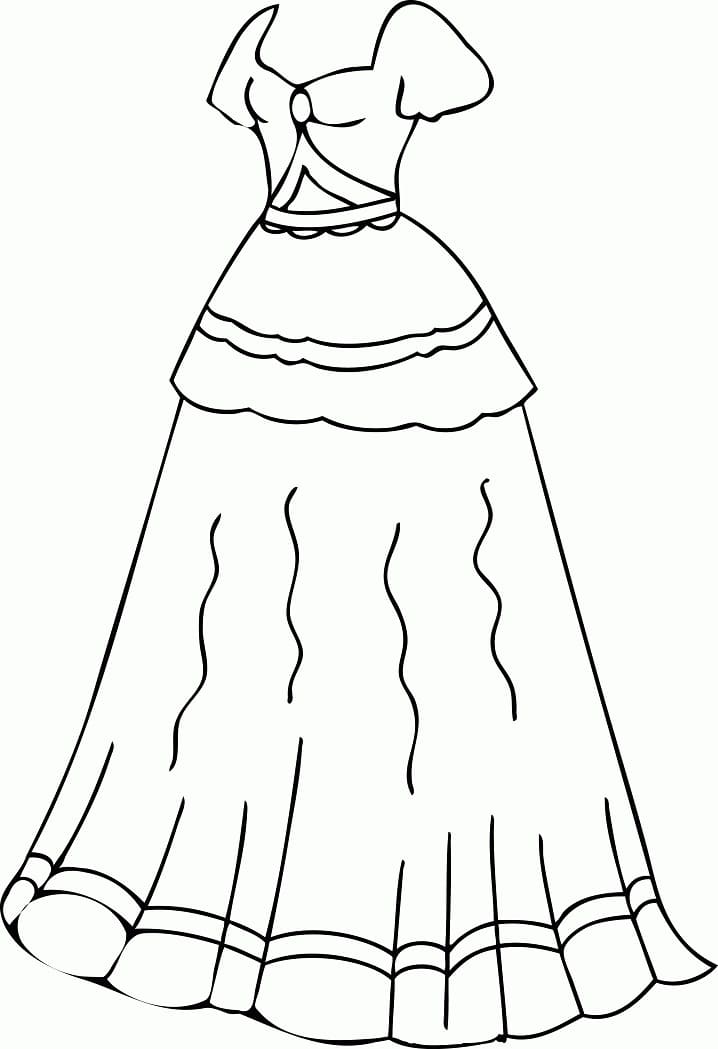 Free printable Dress coloring page #186236 from Objects collection