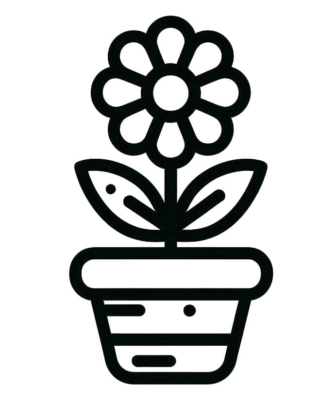 Free printable Flower Pot coloring page #221251 from Objects collection