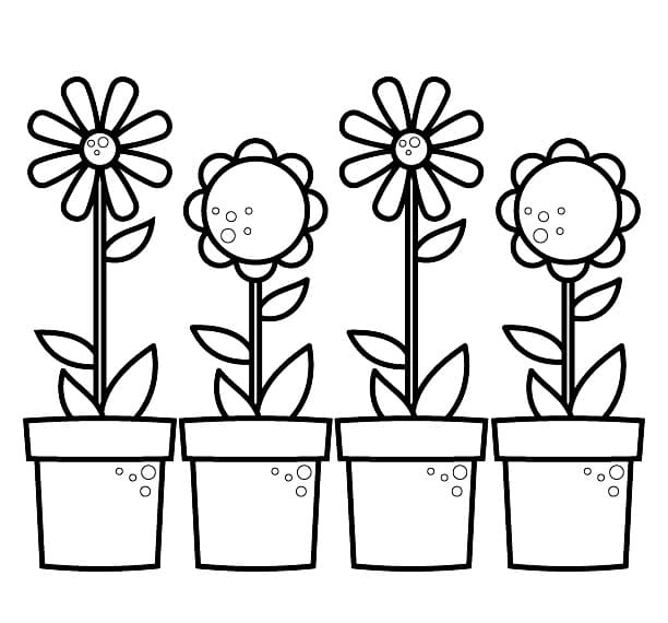 Free printable Flower Pot coloring page #221259 from Objects collection
