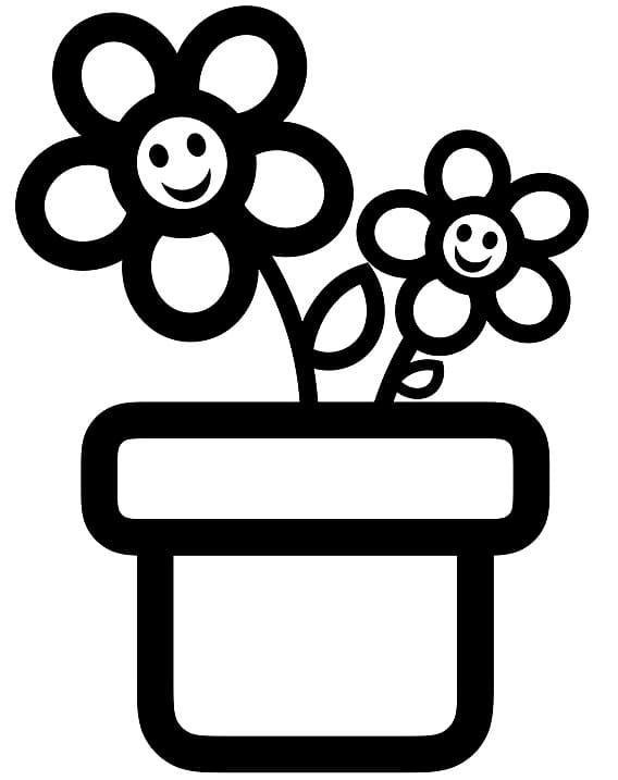Free printable Flower Pot coloring page #221260 from Objects collection