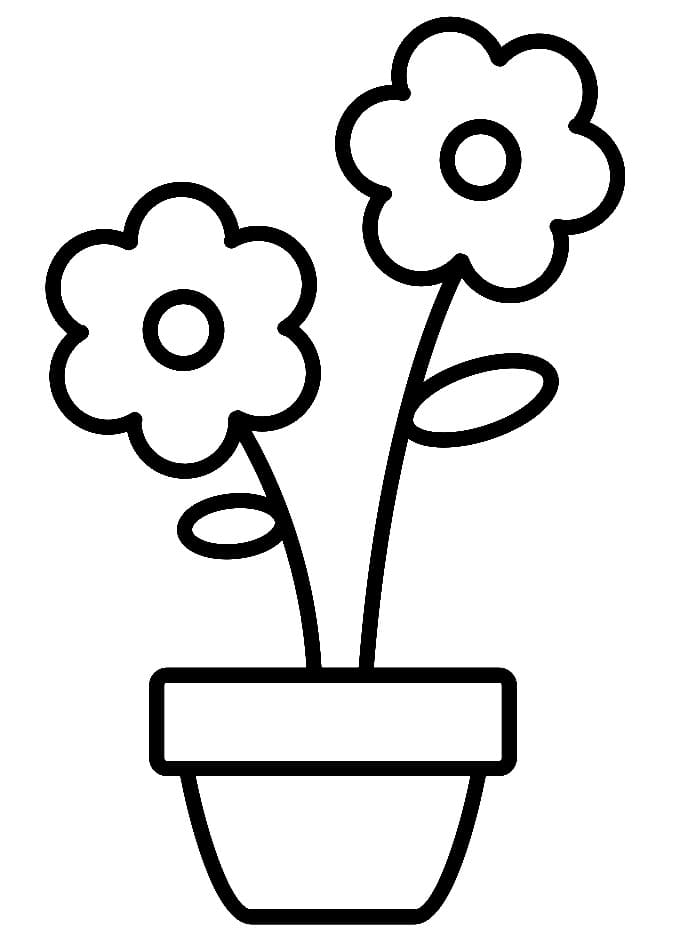 Free printable Flower Pot coloring page #221261 from Objects collection