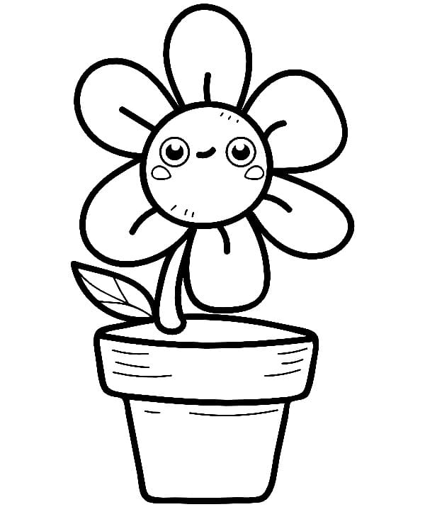 Free printable Flower Pot coloring page #221262 from Objects collection