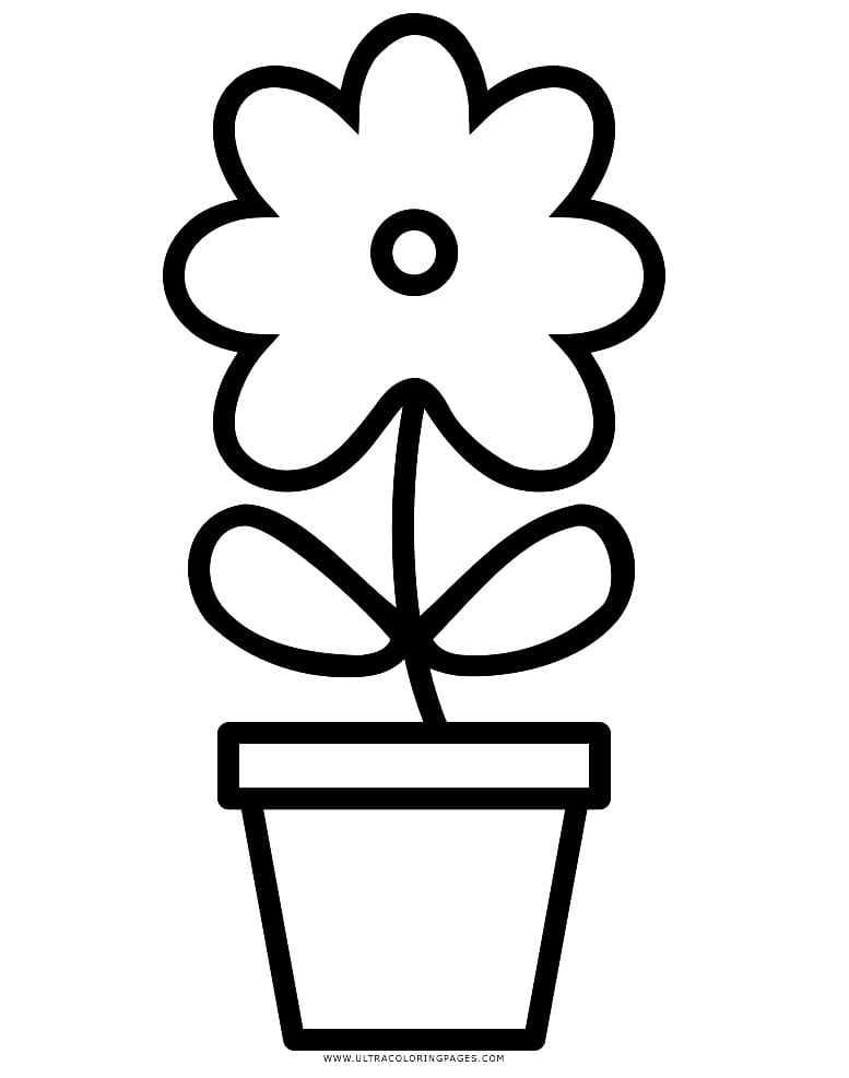 Free printable Flower Pot coloring page #221264 from Objects collection