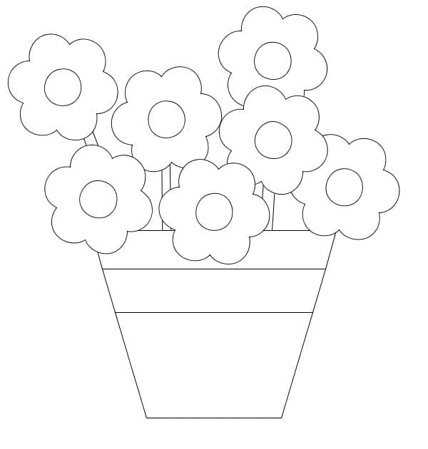 Free printable Flower Pot coloring page #221266 from Objects collection