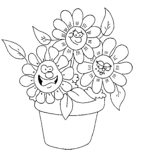 Free printable Flower Pot coloring page #221274 from Objects collection