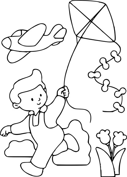 Free printable Kite coloring page #168299 from Objects collection