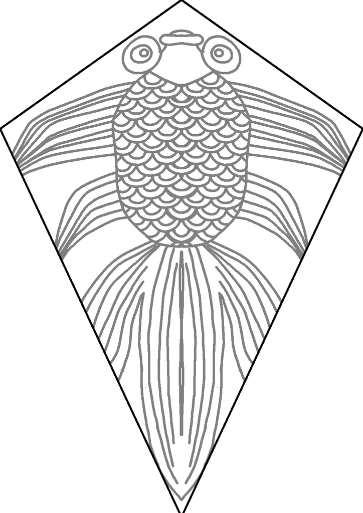 Free printable Kite coloring page #168302 from Objects collection